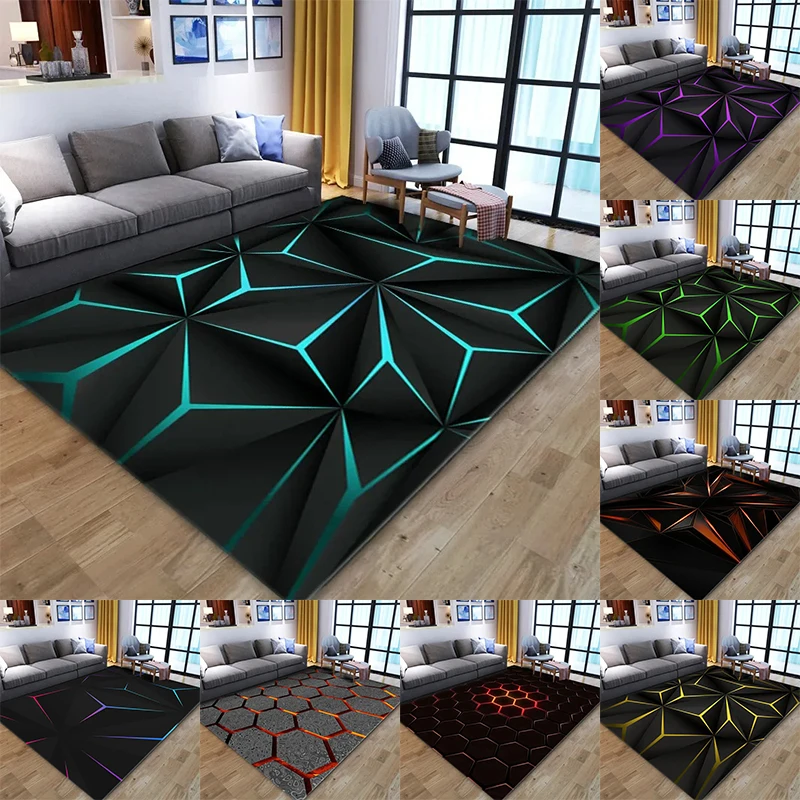 3D Vortex Illusion Carpet for Living Room Home Decorations Sofa Table Large Area Rugs Playroom Anti-slip Floor Mat Alfombra