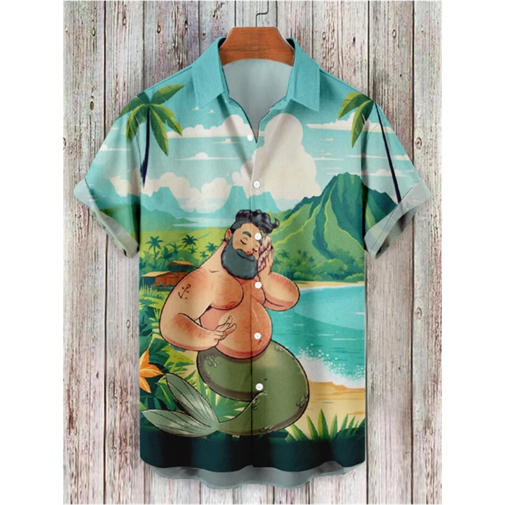 

Men's Shirt Summer Casual Fashion Short Sleeved Shirt For Men Loose Breathable Hawaiian Shirt Man Casual Men's Clothing Top