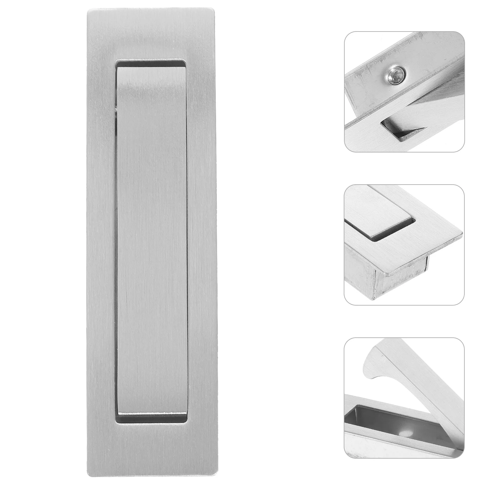 

Stainless Steel Hidden Handles Pocket Door Pulls Cabinet Grips Recessed Furniture Hardware Kitchen Cupboard Accessories