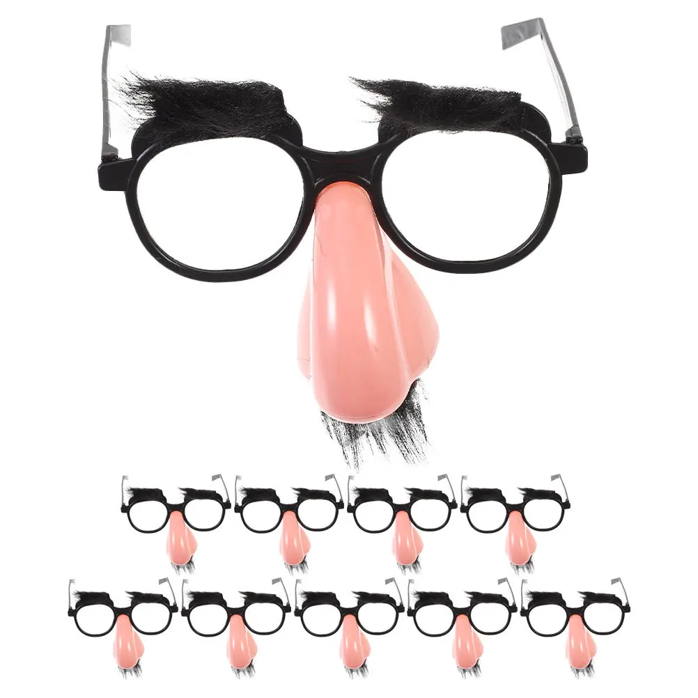 10 stks Halloween Decoratieve Bril Grote Neus Grappige Brillen Herbruikbare Party Props Voor Kinderen Volwassenen Cosplay Photo Booth Nieuwigheid Truc
