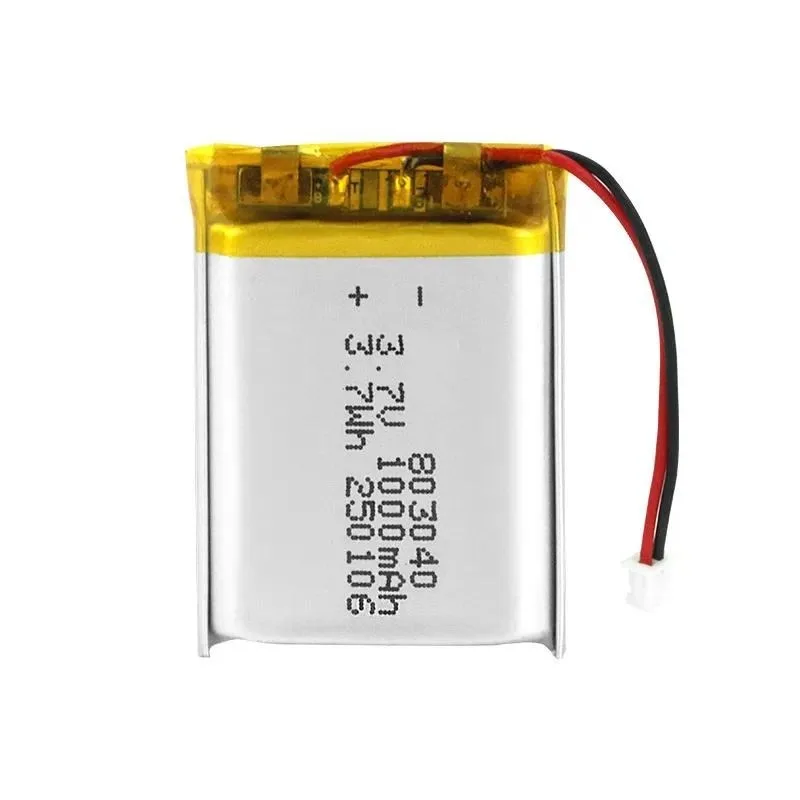 3pcs 803040 Polymer Lithium Battery 3.7V 1000mAh for Handheld Fan Gamepad Positioner Replacement Battery Pack