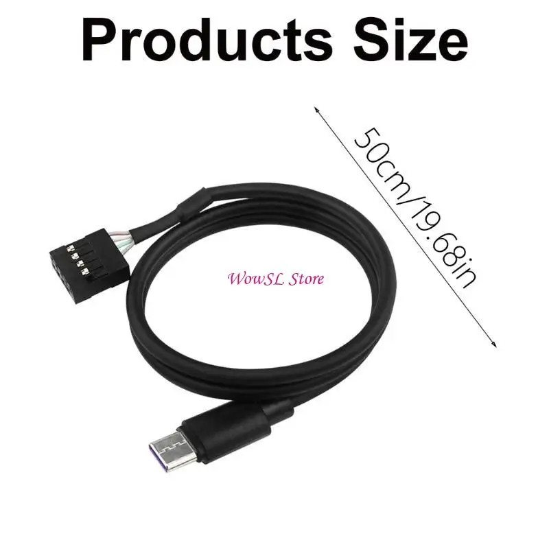 

Кабель USB Type C с интерфейсом материнских плат 9PIN для вторичного экрана ПК зарядки и синхронизации HX5E