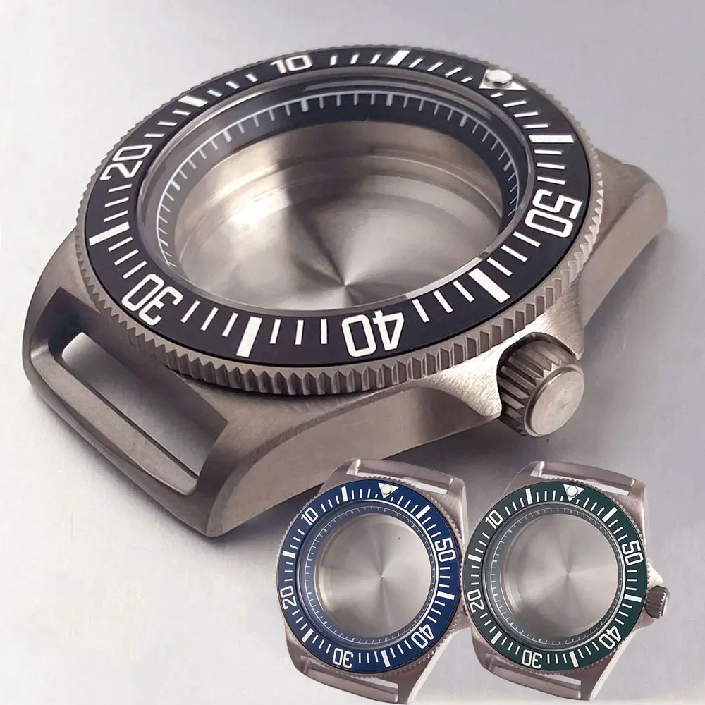 Titanium 42mm Diving Frog Watch Case for FXD Sapphire Glass 20ATM for NH35 NH36 NH34 ETA2824 PT5000 Ceramic Insert Watch Parts