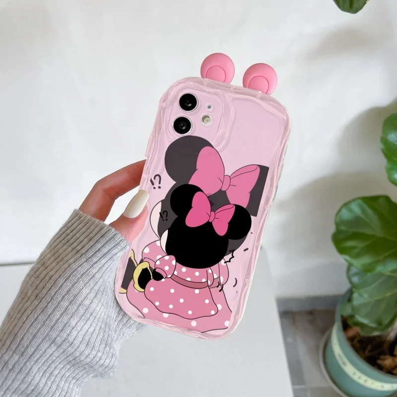 Cartoon 3D Ears Clear TPU Phone Case For Xiaomi Mi POCO F6 M6 X6 X5 F3 F4 M3 M4 X4 GT X3 NFC 14 Pro 11 Lite 5G NE 12T 12 Cover image 5
