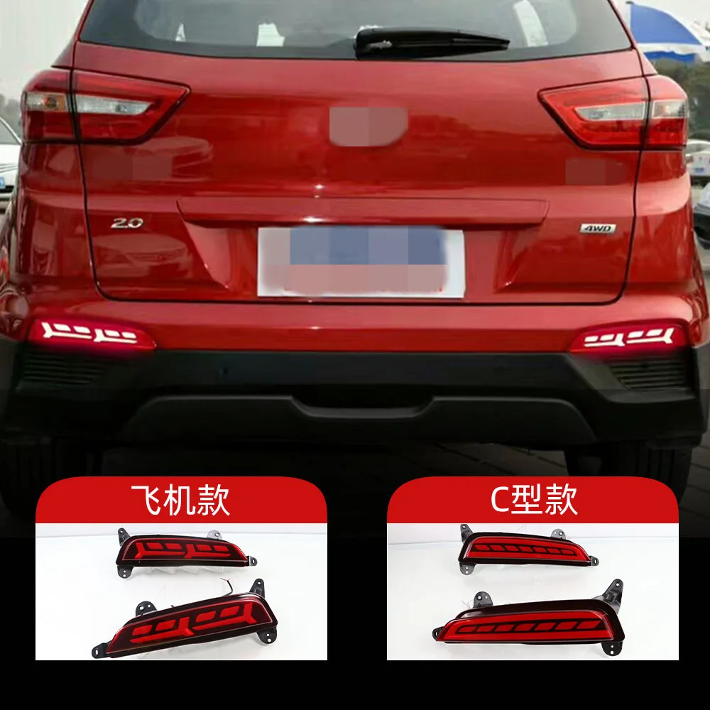 

For Hyundai IX25 rear bumper lights 15-16 optical LED modified brake lights, rear tail lights, rear fog lights