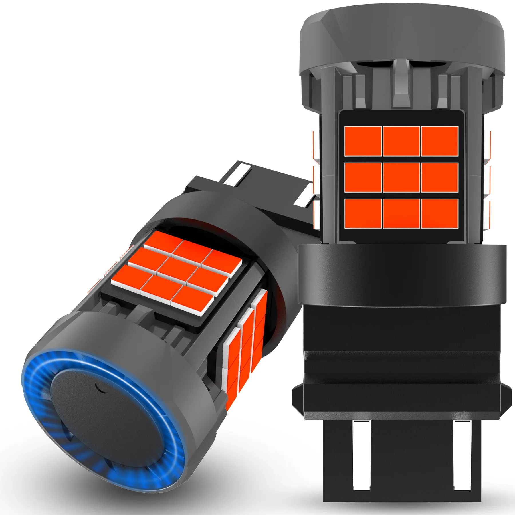 Katur 2pcs T25 3157 Led Car Light P27/7W Bulb Super Bright White Orange Red High Power Brake Light No Hyper Flash For Toyota
