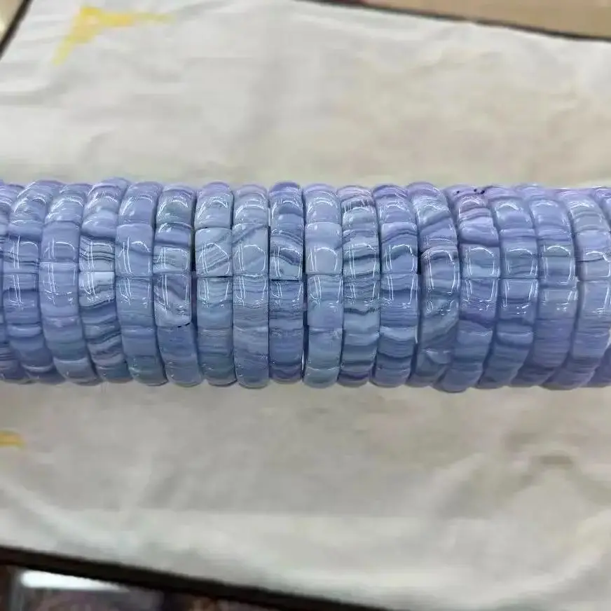 

AAAANatural Blue Lace Agate Chalcedony Stone Beads Bracelet Natural Gemstone DIY Jewelry Bracelet For Woman For Gift Wholesale !