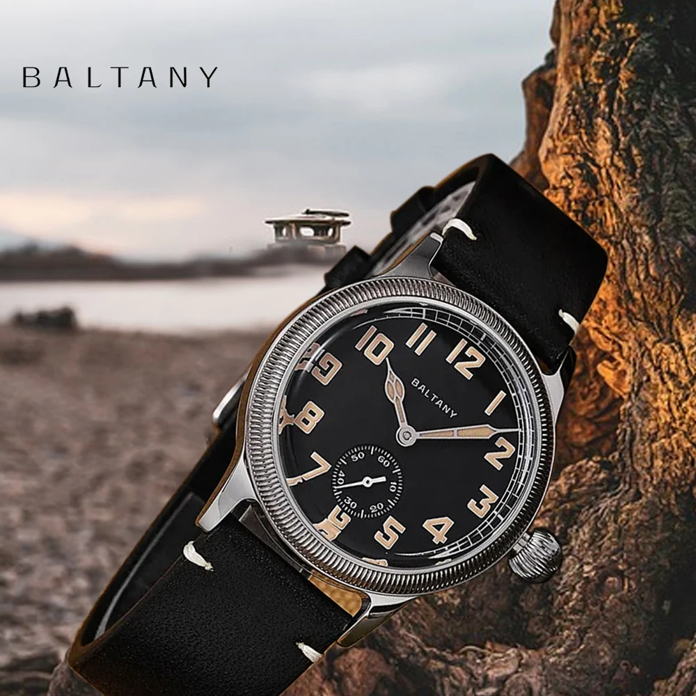 Baltany Trench Watch Men Sports Vintage Automatic Military Homage Watches ST1701 Original Rare Wristwatch Sapphire S202051