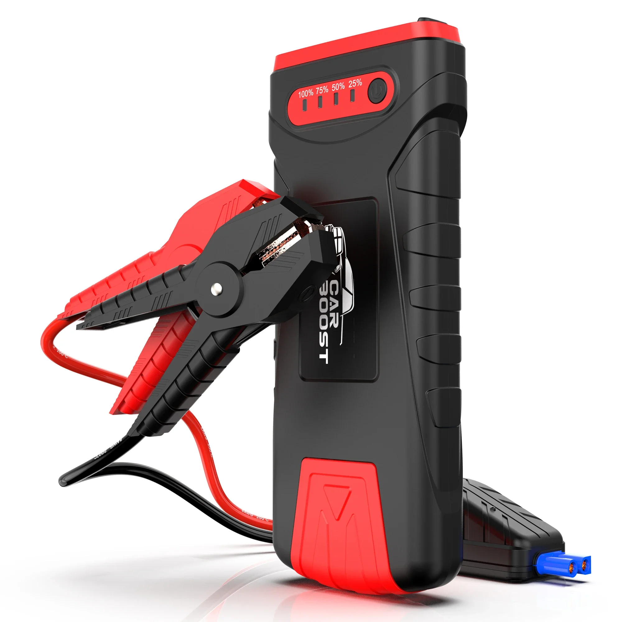 Portable 24000mah 4000amp Jumper Start 12V Jump Box Car Battery Jump Starter With Smart Jumper Cables LCD Display