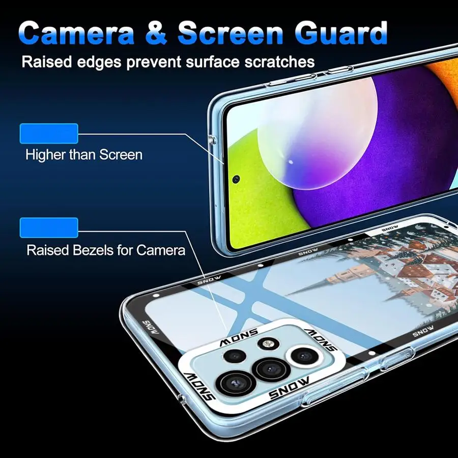 Custodia morbida per Samsung Galaxy A71 A72 A22 A15 A13 A14 A16 A34 A73 A35 A12 A35 A25 Natale Babbo Natale