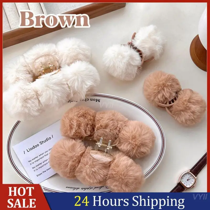 인터넷 연예인 하이 퀄리티 사랑스러운 빈티지 헤어 클립, 세련된 헤어 액세서리, 봉제 헤어 클립, 가을 및 겨울 액세서리