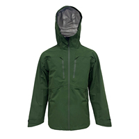 3-layer Waterproof Sport Jacket with Hoodie for Men Windbreaker Keep Warmth S-L 100% Polyester DWR Technology