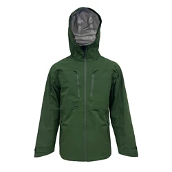 Chaqueta deportiva impermeable de 3 capas para hombre, cortavientos con capucha, mantiene el calor, S-L, 100% poliéster, tecnología DWR