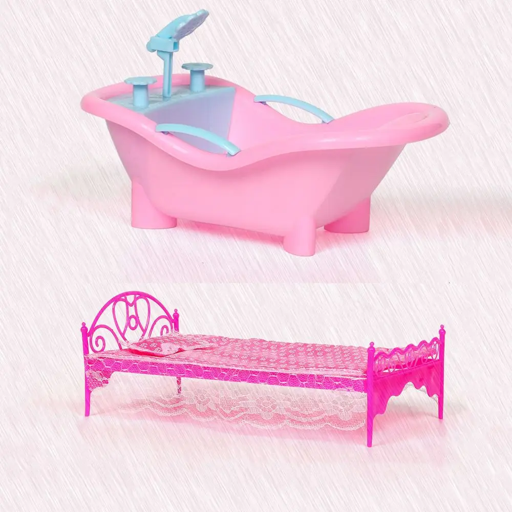 Room Bathtub/Swing Decoration Accessories Dollhouse Furniture For Dolls Miniature Furniture Wardrobe/Bed/Shoe rack