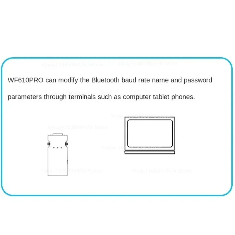 WF610PRO RS232 Wireless Serial Port Bluetooth Adapter SPPBLE Dual-mode Bluetooth Module