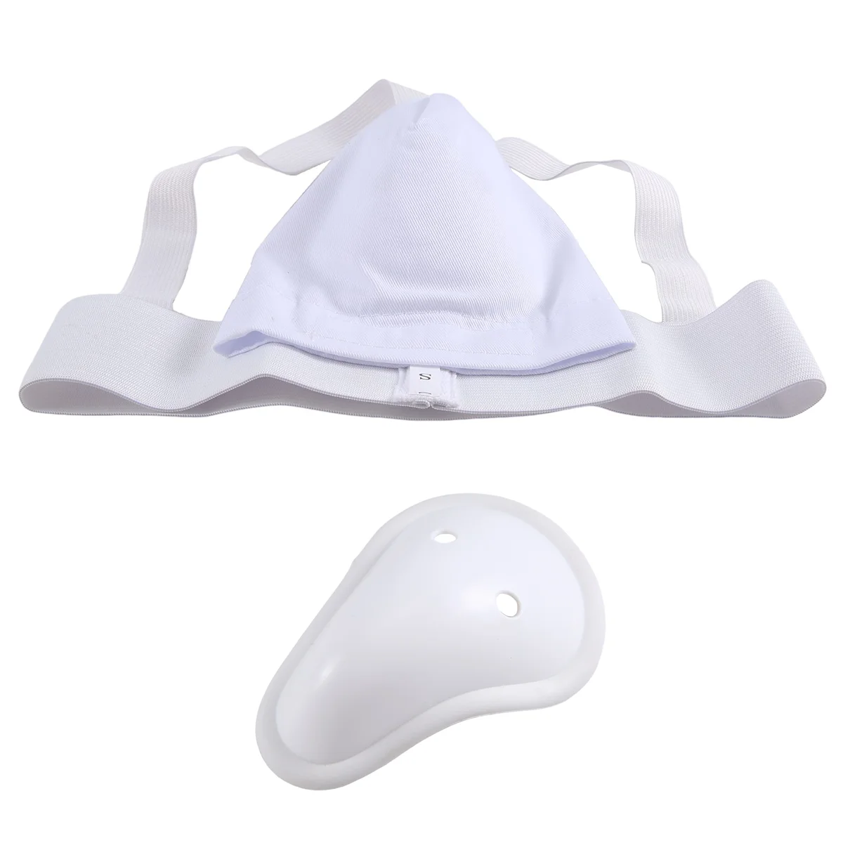 Groin Protector Cup Men, Boxing Kickboxing Muay Groin Guard, Ventilated Adjustable, Karate Fighting Training S HLJS