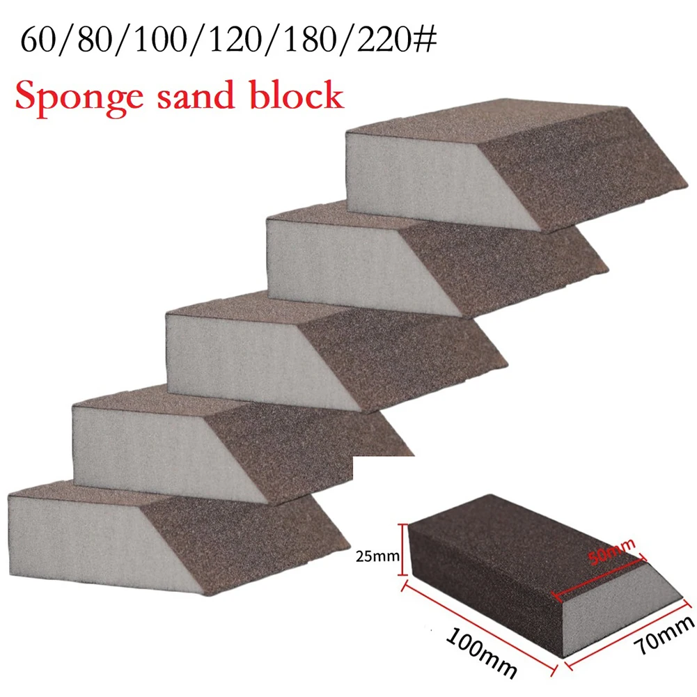 إسفنجة لطحن بلاط الحائط ، كتلة الرمل ، ورق الصنفرة ، وسادة تلميع لأعمال النجارة ، الأثاث ، إزالة الصدأ المعدني ، 60-220grit ، 1 روض