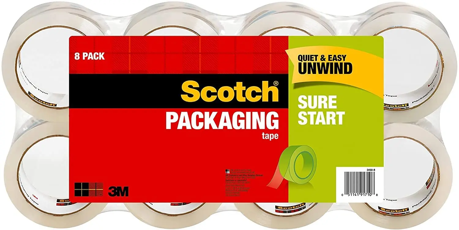 

Heavy Duty Shipping Packaging Tape, 1.88 Inches x 43.7 Yards, 8 Rolls