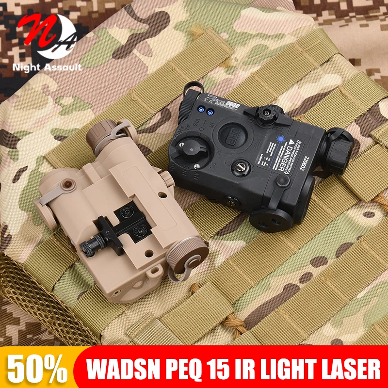 

WADSN Airsoft UHP AN PEQ-15 PEQ15 LA5C Red Dot Green Blue IR Fill Light Laser Indicator Weapon Scout Light LED Strobe Flashlight