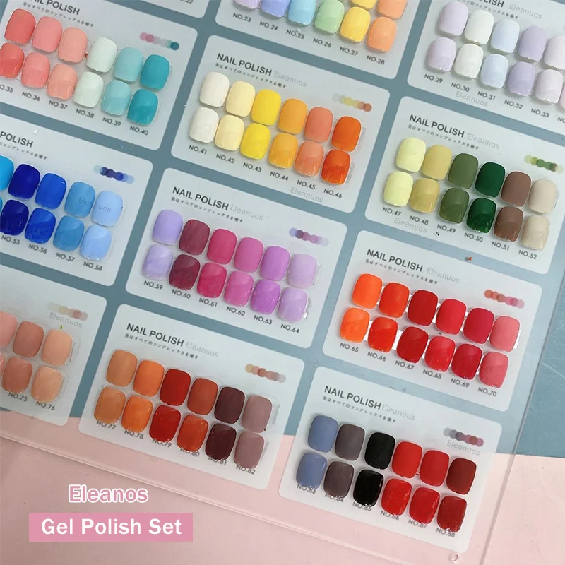 Eleanos 88pcs Set di smalti per Gel Soak Off UV LED Kit di smalti per Gel colori della caramella all'ingrosso 15ml collezione di Gel per unghie per salone di bellezza