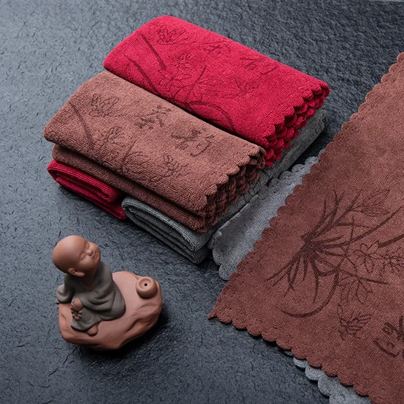 Strictly Select Tea Towels Tea Cloth Absorbent Tea Set Towels Tea Table Square Towels Accessories Zen Tea Pot Cleaning Cloth