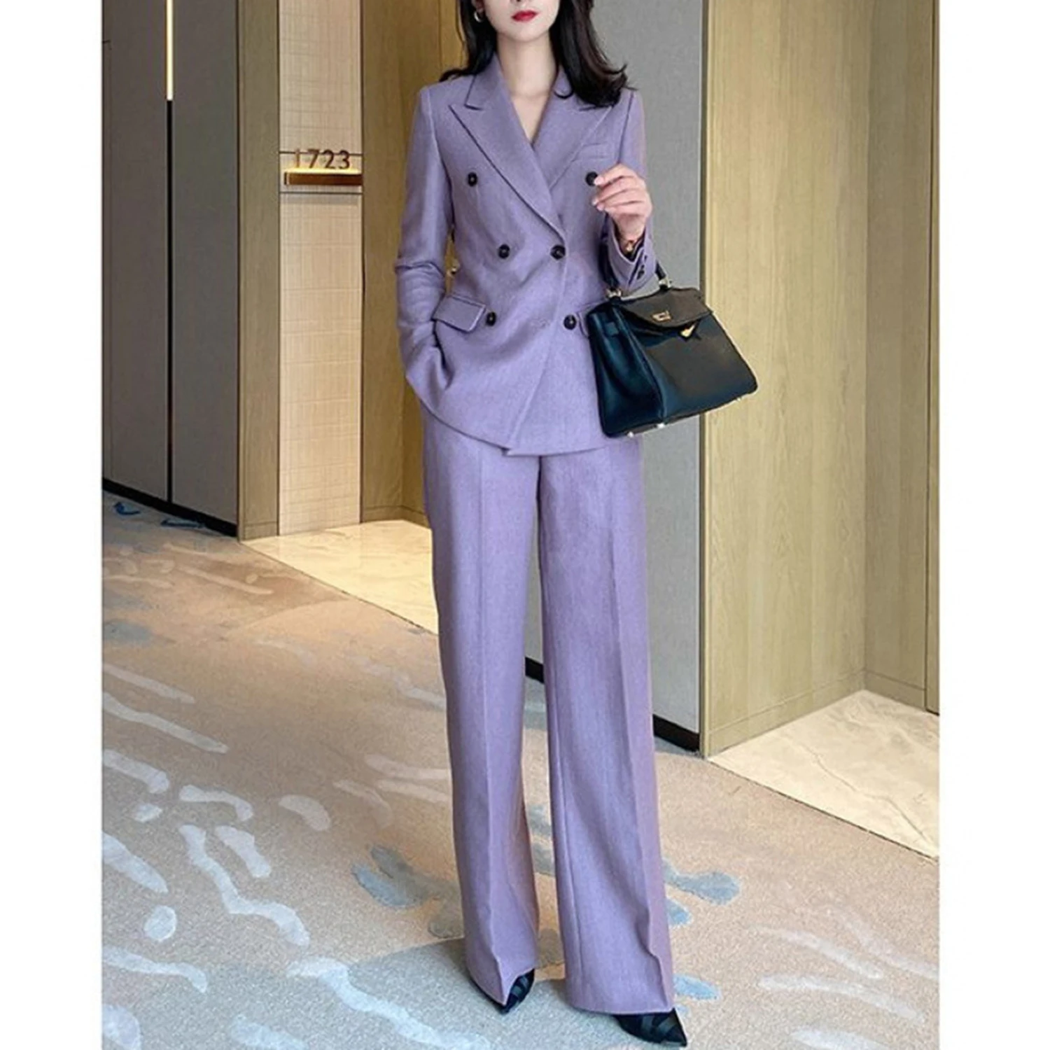 بدلة نسائية 3 قطع مجموعة Pantsuit ملابس عمل مكتبية سترة + سترة + بنطلون بدلات نسائية أنيقة مخصصة