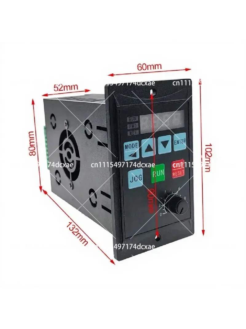 0.75KW Frequency Converter RS485 Motor Driver 750W MCU 220V Single Phase Input Three Phase Output VFD