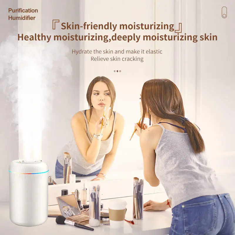 Home Humidifier with 3500ml USB Port, Suitable for Bedroom and Desktop Use, Large Capacity, Dual Spray Air Humidifier