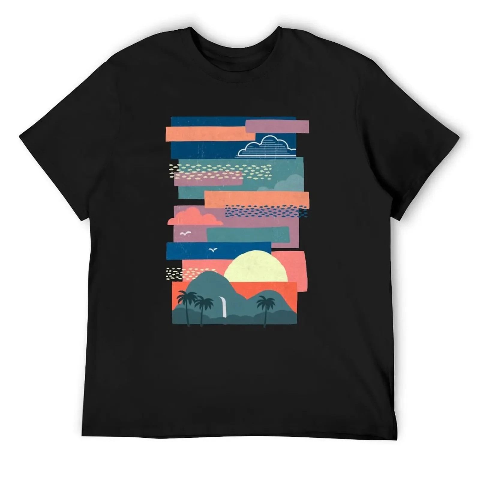 

Tropical Skies T-Shirt oversized t shirt blue lock sweat mens t shirt graphic