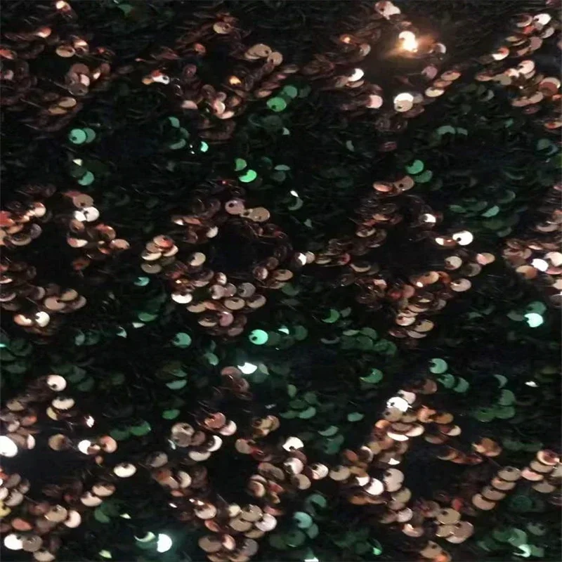 New Listing Black Sequin  Noble Formal Dress Sequin Fabric Velvet Bottom For Shows DIY Sewing Children Dress Width125CM