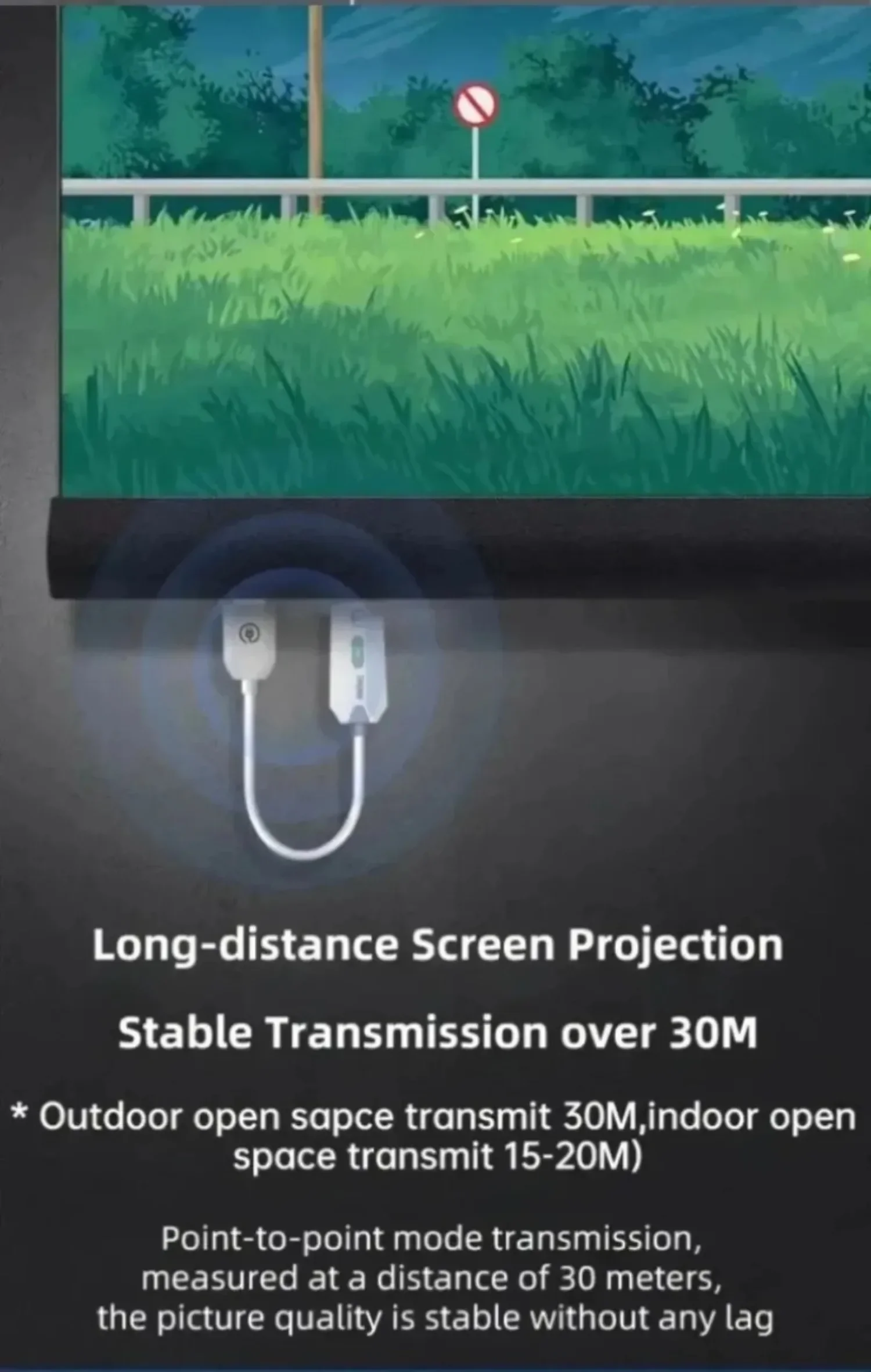 5.8G Point to Point 4K HDMI-Compatible Wireless Extender 50M Transmitter Receiver Stable Signal No Interference for Meeting – Detail 6