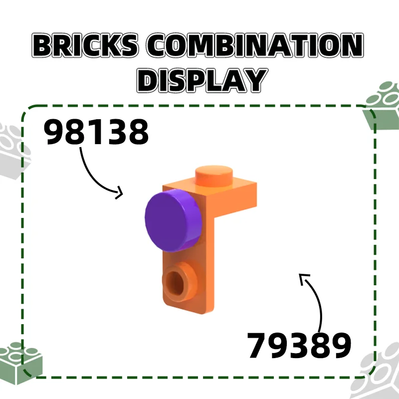 Wange 245pcs/Lot 79389 Bracket 1 X 1 - 1 X 2 Building Blocks Moc Accessories Compatible with Brick Toys For Children Gift Box
