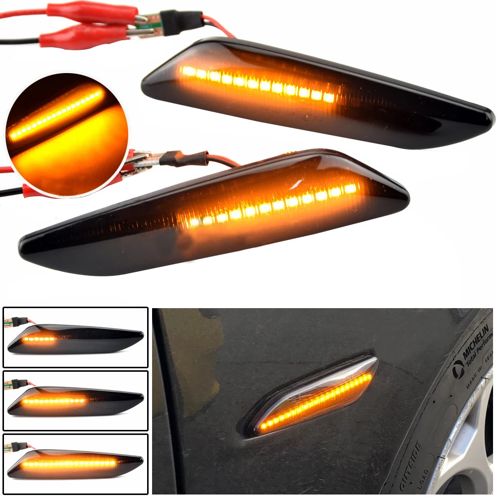 2 PCS dynamic LED side marker lights fit for Alfa Romeo 147 156 Sportwagon Fiat Egea Tipo Lancia Chrysler Delta MK3 Ypsilon