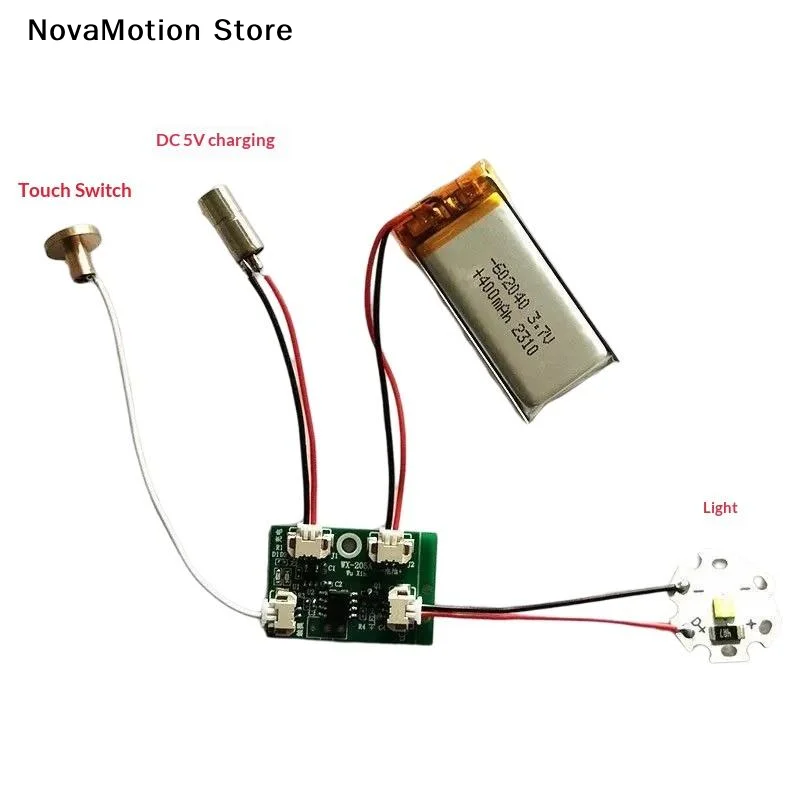 [NM]4Pcs 5V 2A Low Voltage Single/Dual Color Light Board Controller Rechargeable LED Touch Switch Module PCB[NM]