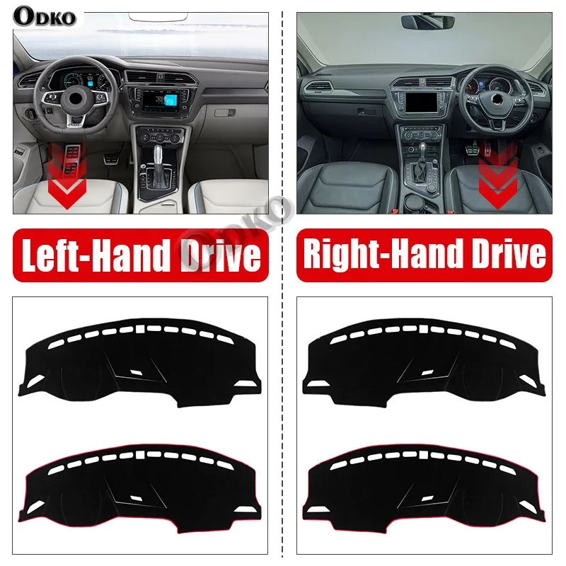 Car Dashboard Cover Sun Shade Mat Avoid Light Pads For Volkswagen VW Tiguan MK2 R Line 2016 2017 2018 2019 2020 2021 2022 2023 - view 3