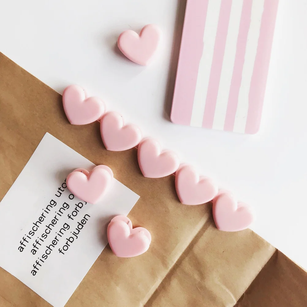 

12Pcs Pink Heart Colorful Paper Clips Water Resistant Bright Multi-Purpose Organizers for Documents Folders