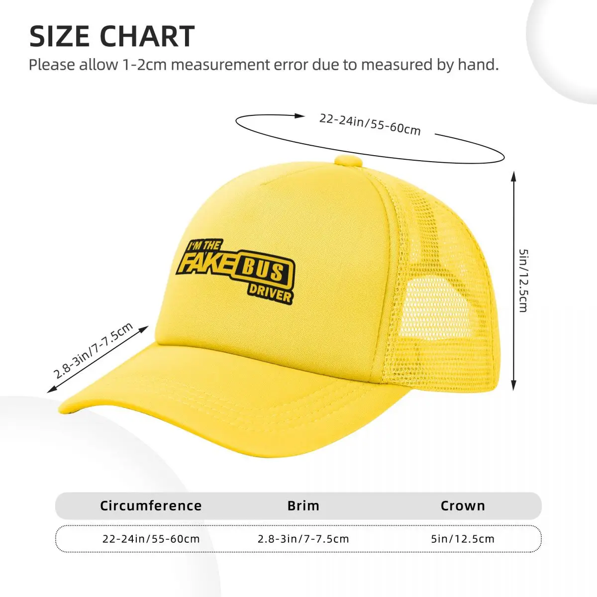 I'M The Fake Taxi Driver Mesh Baseball Caps Snapback Baseball Hats Breathable Casual Casquette Outdoor For Men's And Women's