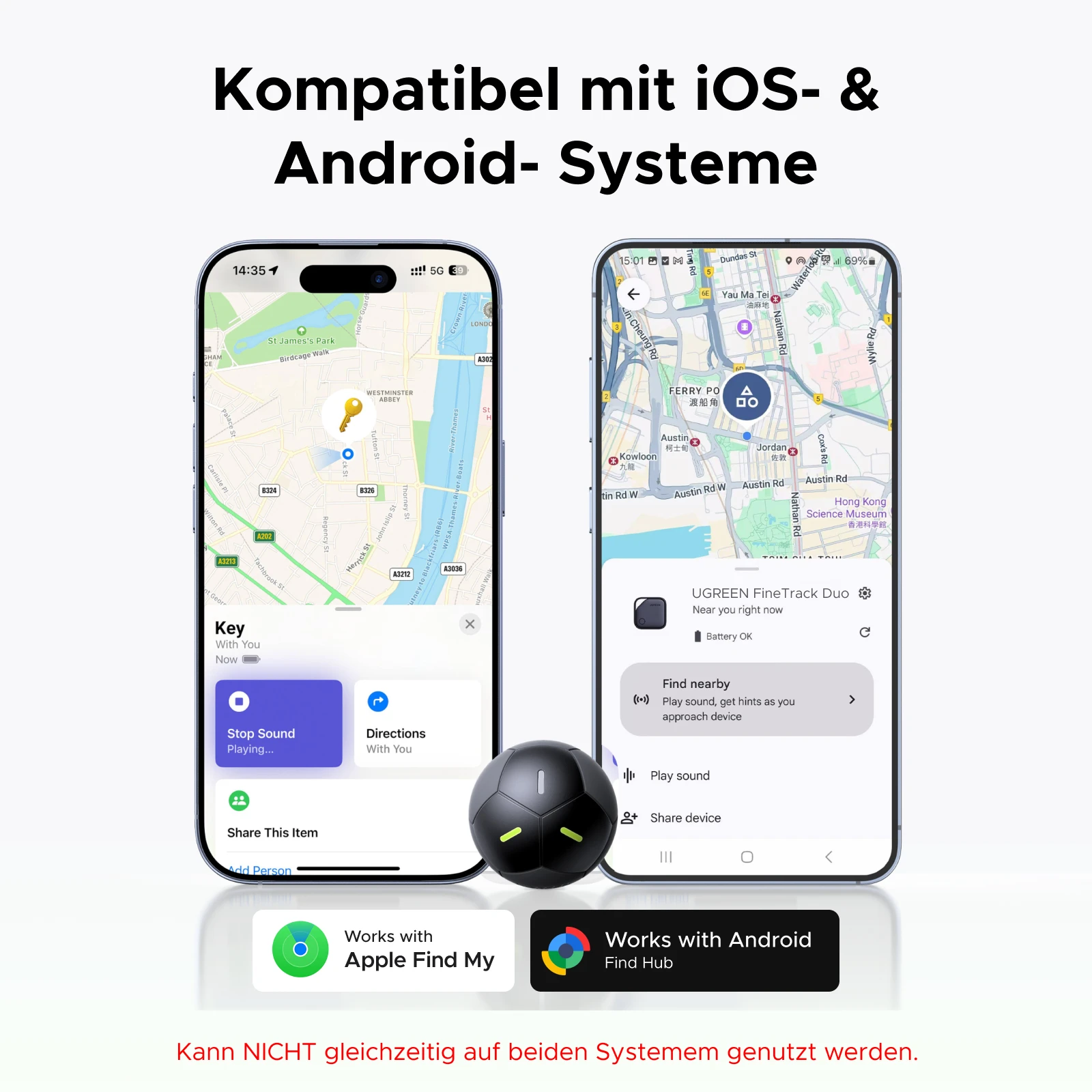 UGREEN FineTrack Mini Duo 2‑in - đánh giá và giá Smart Home Hub Apple