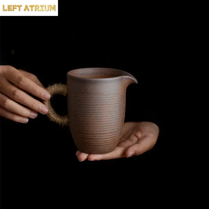 320ml Rock clay Coarse Pottery Public Cup Ceramic Chahai Cup Kung Fu Tea Accessories Tea Infusers Sharing Cup Tea Dispenser
