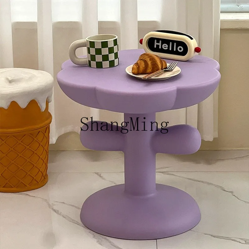 

CL Internet celebrity cream style flower coffee modern creative side table living room cute small apartment side
