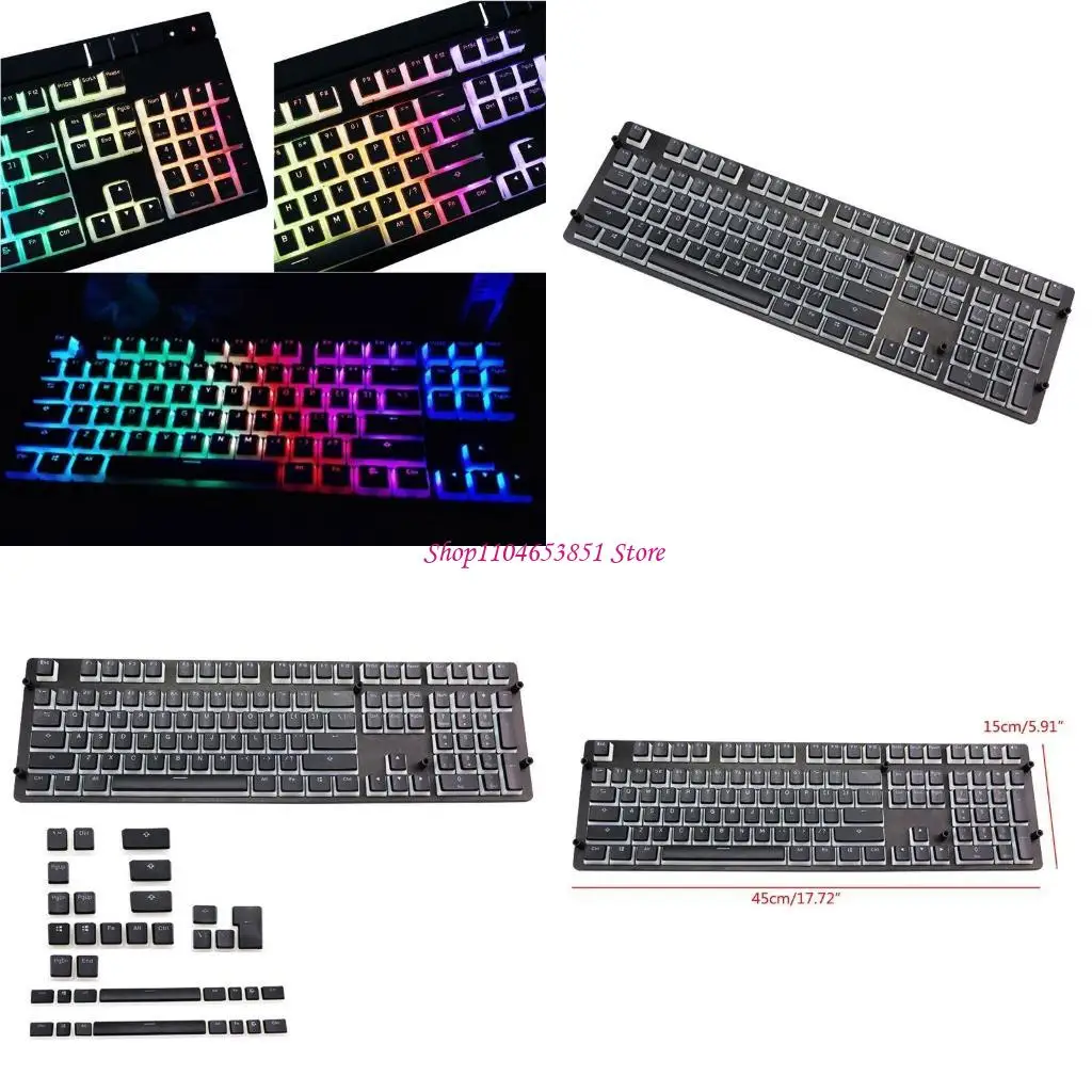 

Колпачки клавиш RGB 143, макет ANSI, OEM PBT колпачок с двойной подсветкой Milk Shot и подсветкой