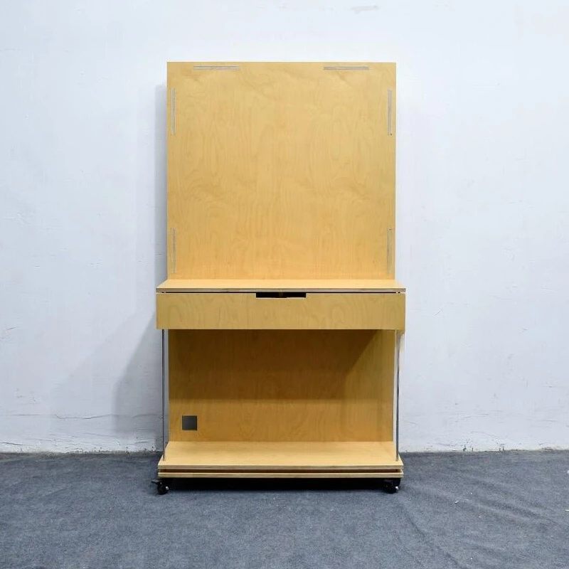 

Stainless steel optical axis birch marine board shelf floor-to-ceiling multi-layer storage rack living room