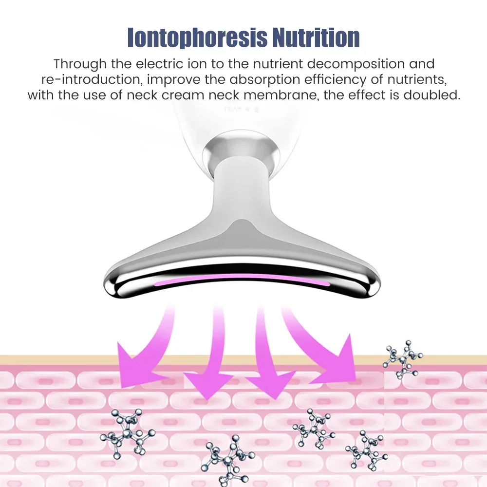 EMS مدلك الوجه الرقبة الجمال مكركرنت مدلك الوجه الضوء الأحمر شد الجلد الرقبة الوجه رفع مدلك جهاز الجمال #6
