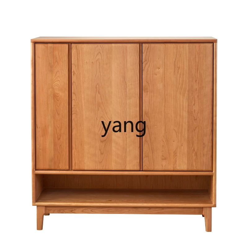 

LTT Nordic solid wood modern simple shoe cabinet large capacity locker household