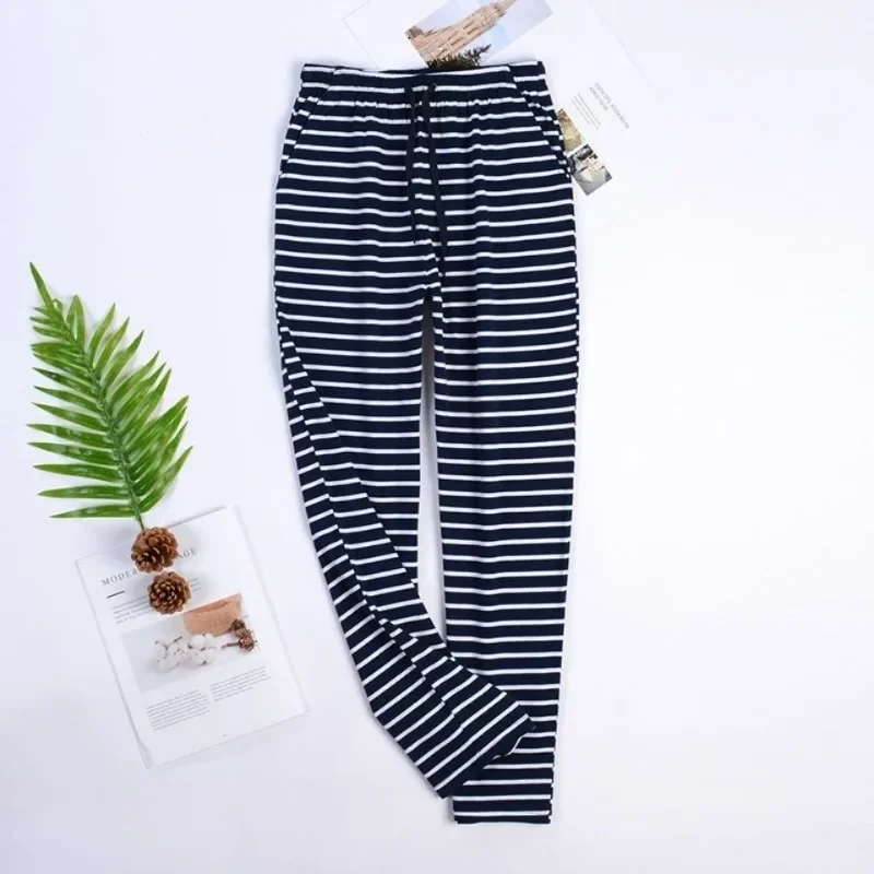 Male Pajama Pants Spring and Autumn Thin Loose Long Pants Large Size All Cotton Home Pants Soft Can Be Worn Outside Pure Cotton