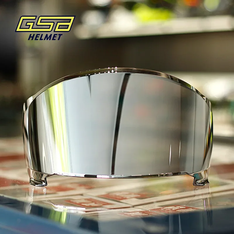 GSB Helmet Lens V73 Original Visors Day and Night Dual Use Red Plating Blue Plating Lens Universal Anti-fog Sticker