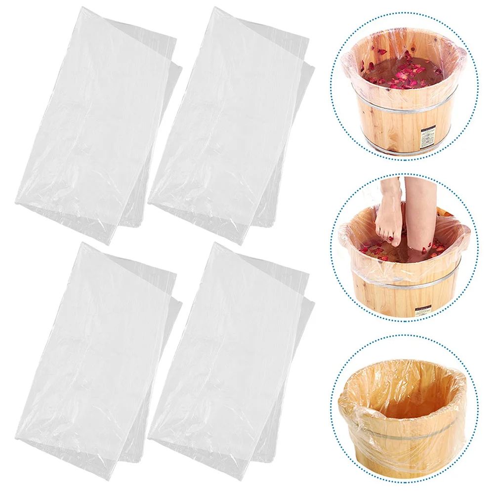 

80Pcs Durable Foot Bath Basin Bags Clear Portable Tub Liners for Relaxing Soaks Soaking Bag Disposable Bathtub Bag