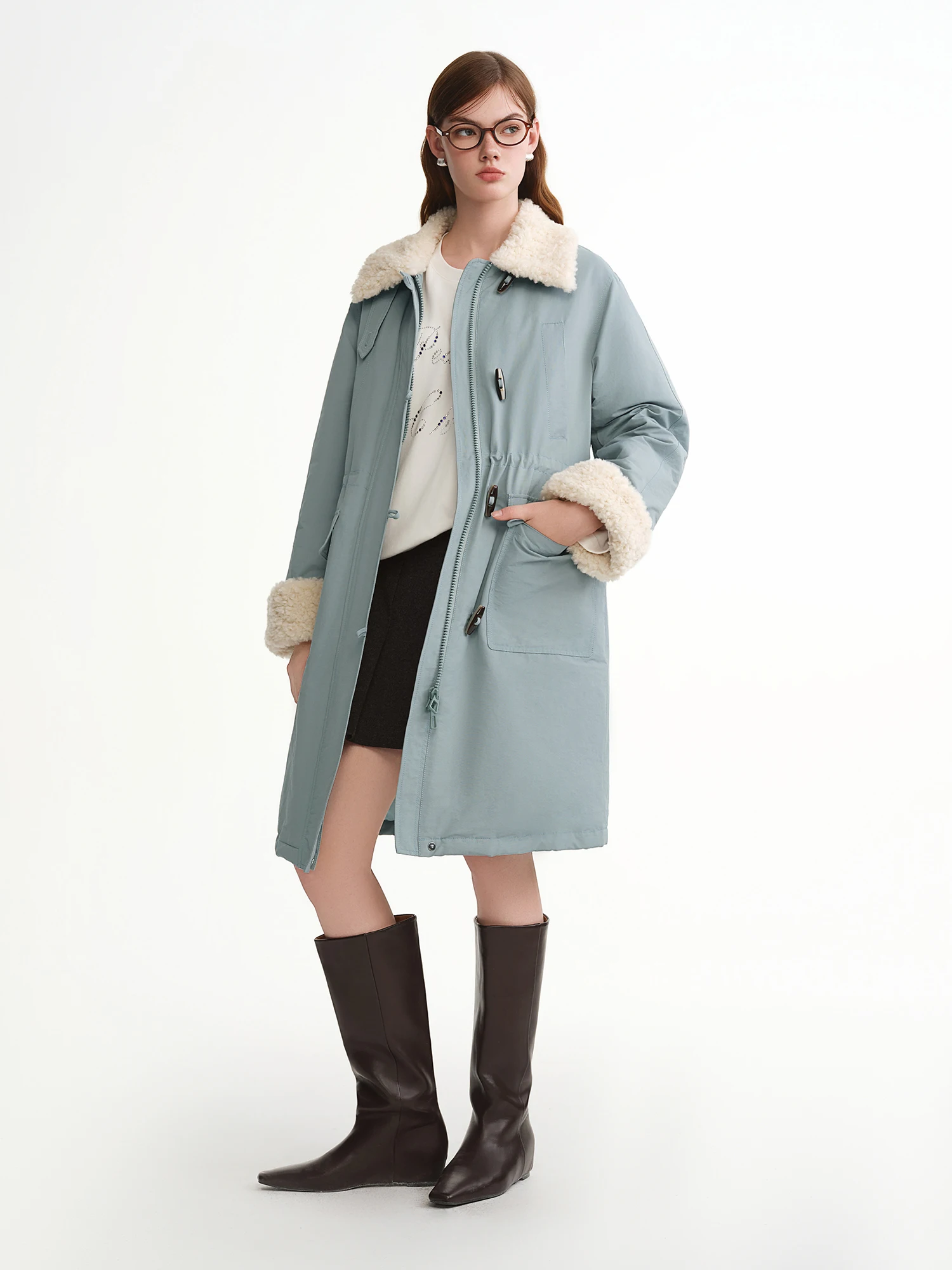 DUSHU حجم كبير المرأة لينة الثلوي الرجعية البلدغ أزرار 2025 شتاء جديد وصول أسفل سترة الشتاء الإعدادية نمط ملابس خارجية مريحة