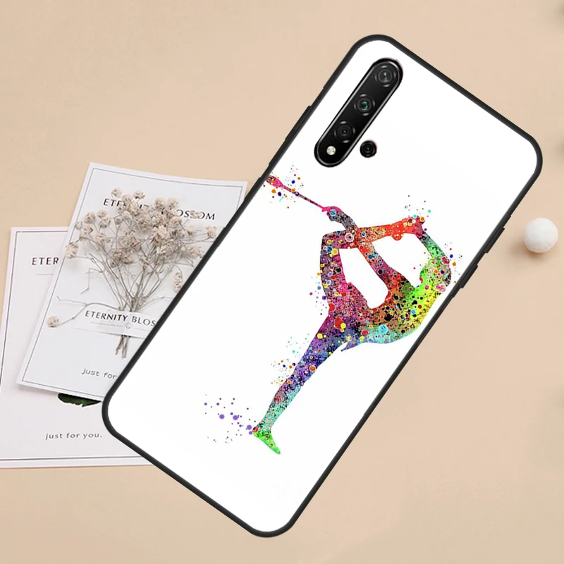 Gymnastics Watercolor Printing For Huawei Nova 9 10 SE 11 Pro 11i 8i 3i 5T Y60 Y61 Y70 Y90 Y91 P20 P30 P40 Lite Phone Case