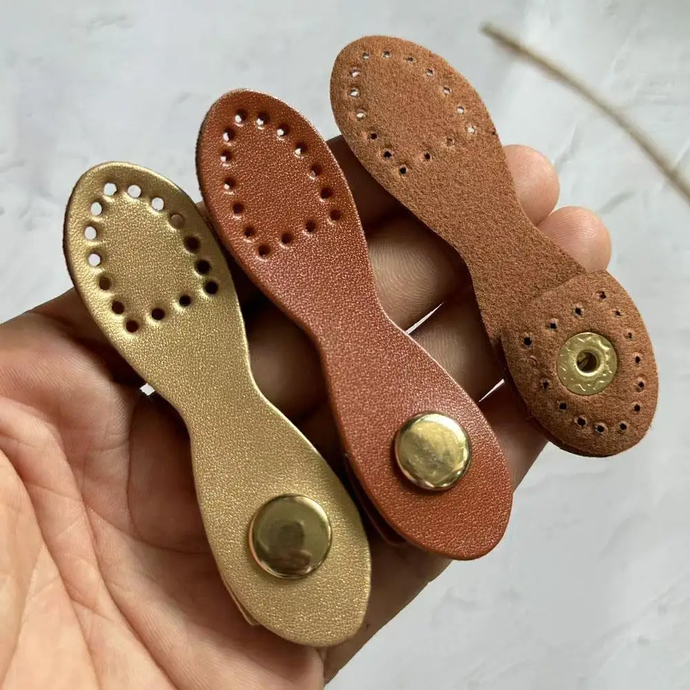 6 pezzi di borse in pelle PU fatte a mano lavorate a maglia accessori borsa tracolla inferiore set di borse in tessuto hardware per borse all'uncinetto fai da te